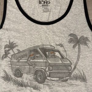 Billabong Gray Men’s XL Tank Top with Surf Van Graphic -monkeys in a van